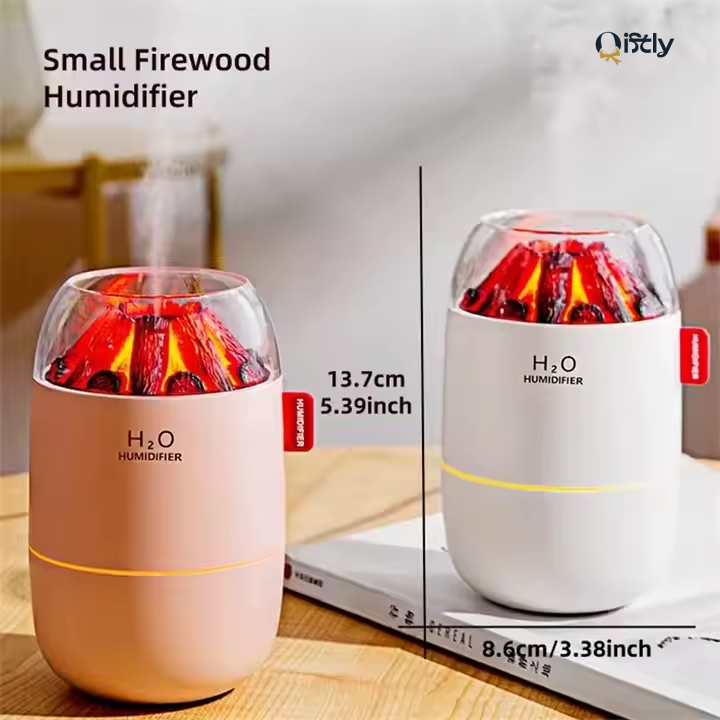 Firewood Flame Humidifier + Aroma Diffuser