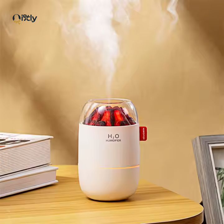 Firewood Flame Humidifier + Aroma Diffuser