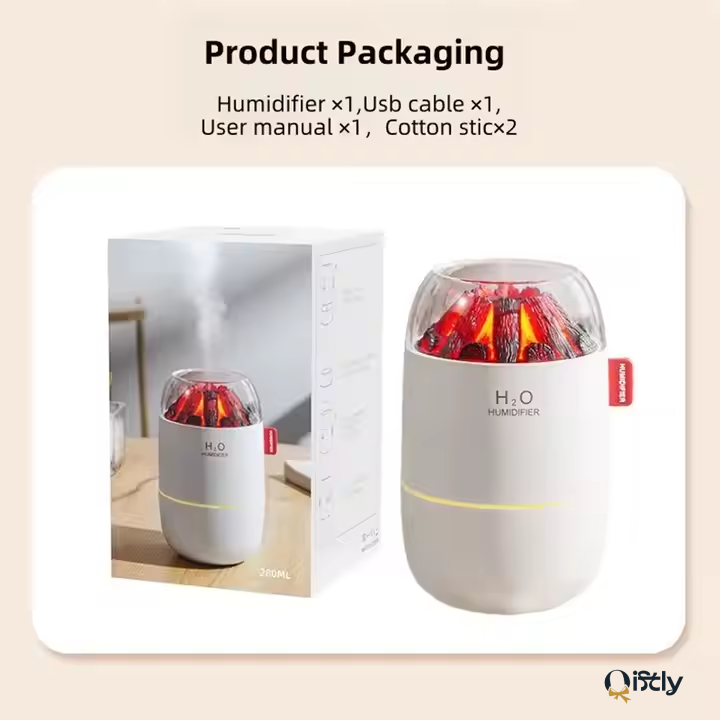 Firewood Flame Humidifier + Aroma Diffuser