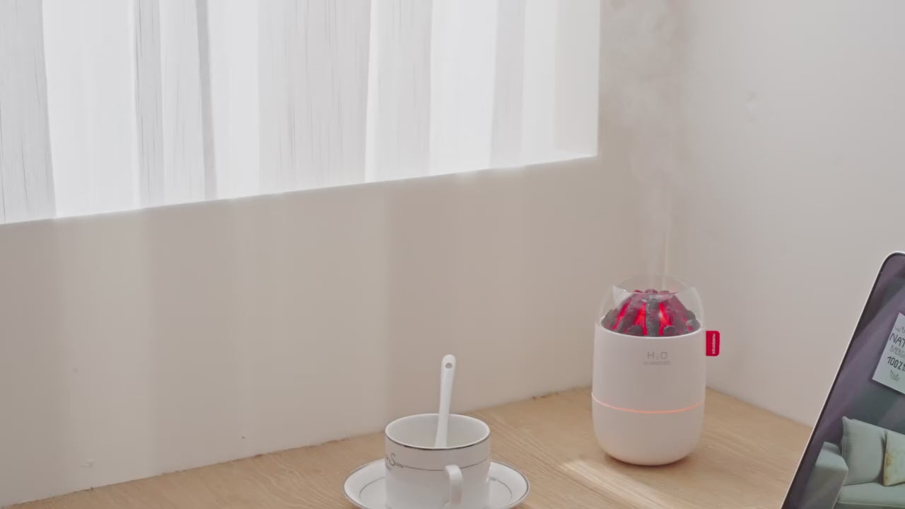 Firewood Flame Humidifier + Aroma Diffuser